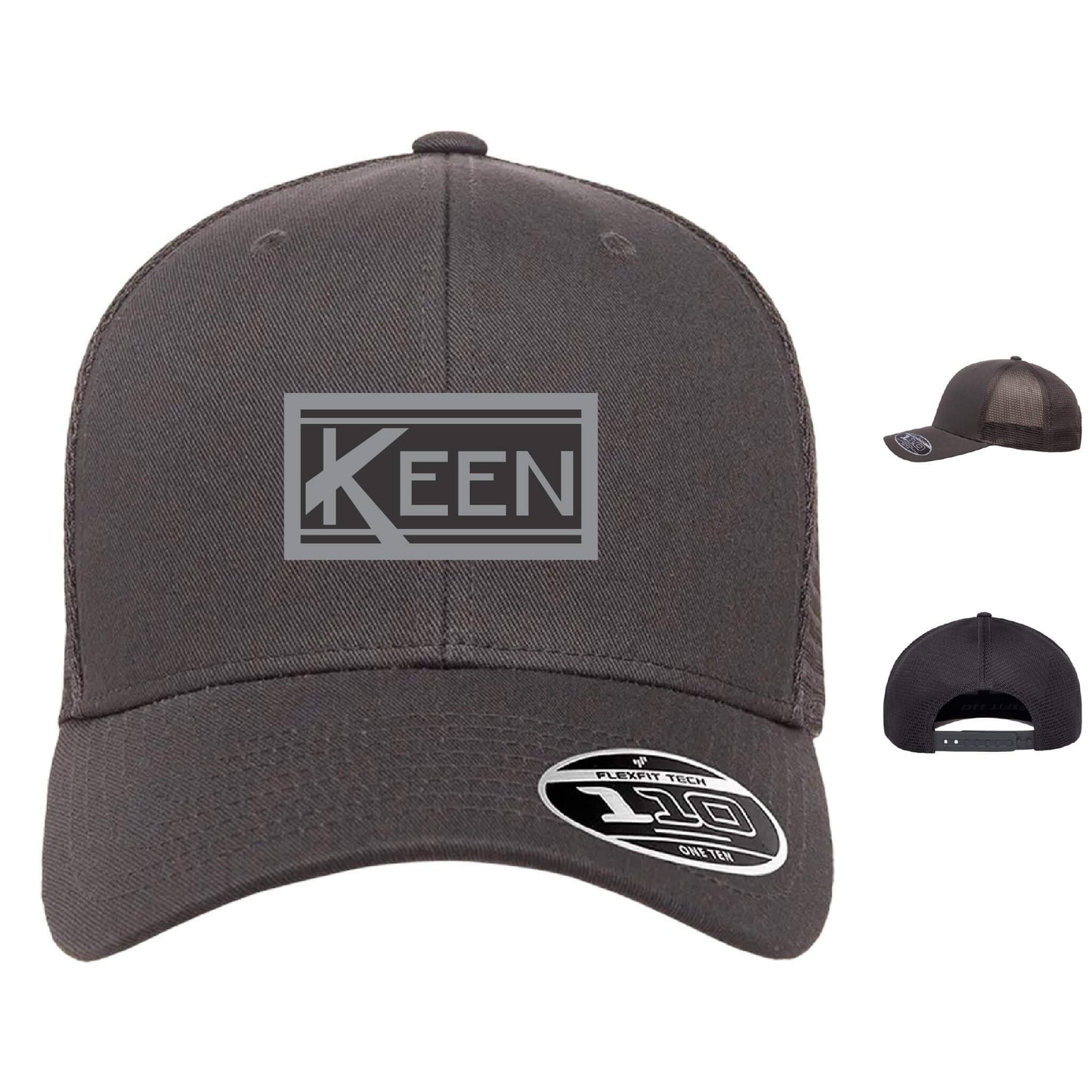 Mesh-Back Cap with Faux Leather Patch Standard Logo - Unisex Fit