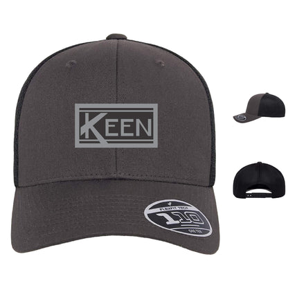 Mesh-Back Cap with Faux Leather Patch Standard Logo - Unisex Fit