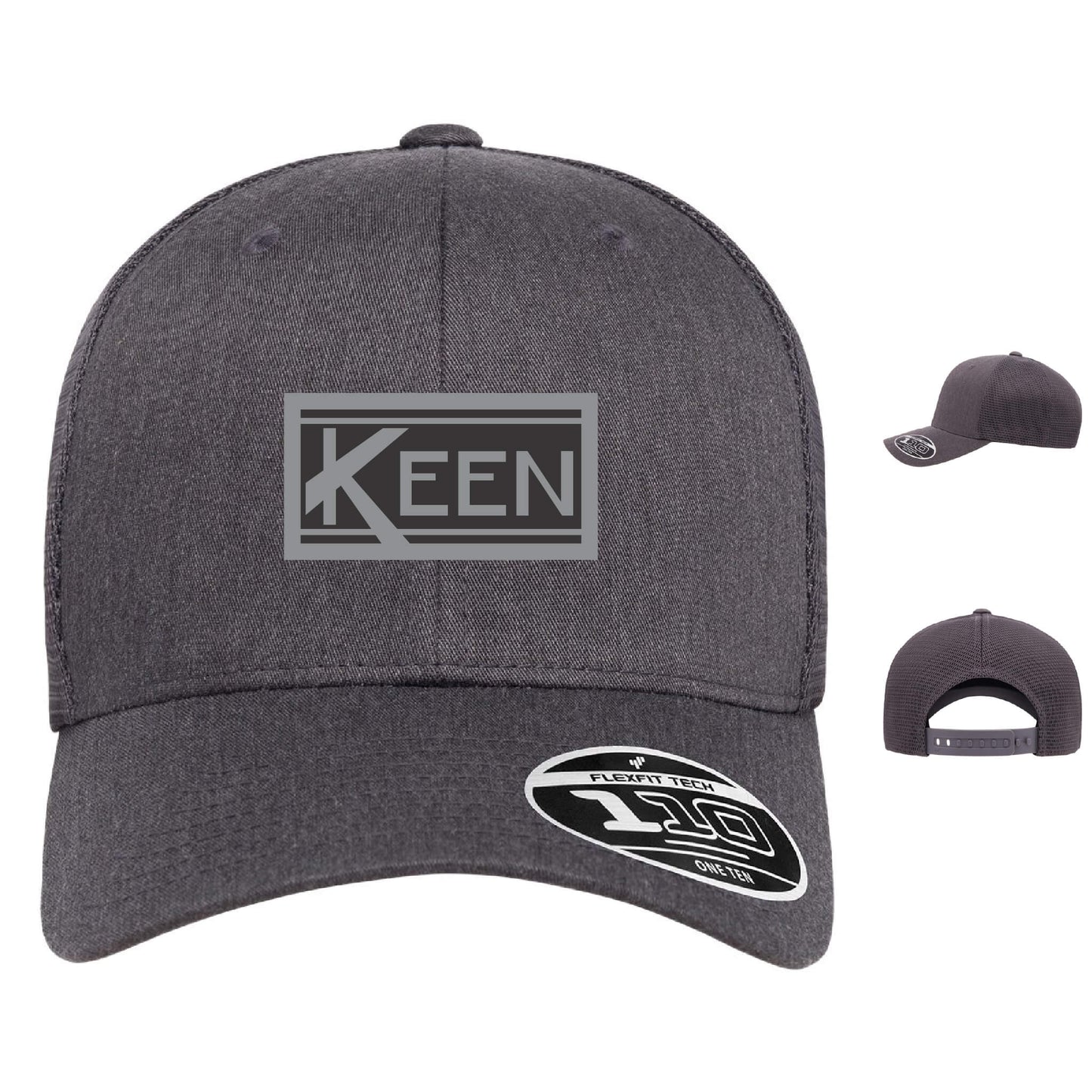 Mesh-Back Cap with Faux Leather Patch Standard Logo - Unisex Fit