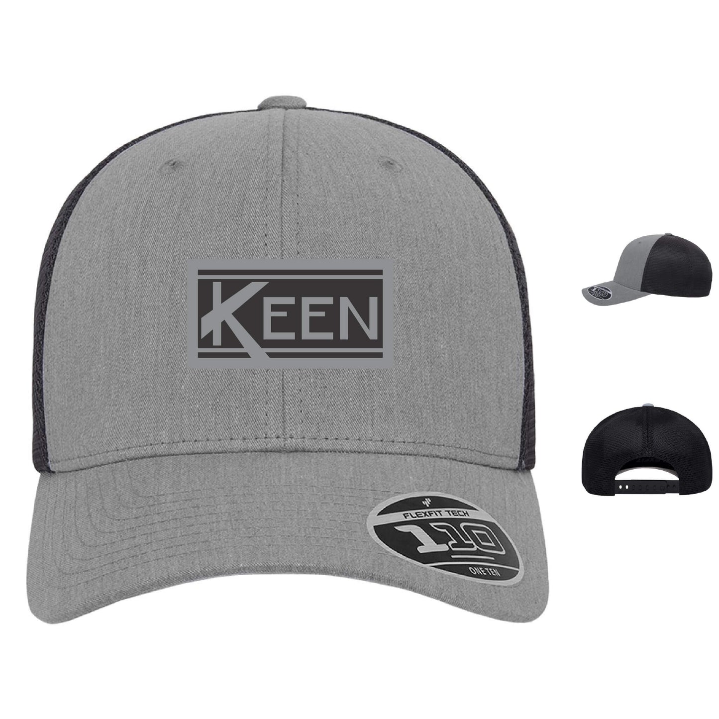 Mesh-Back Cap with Faux Leather Patch Standard Logo - Unisex Fit