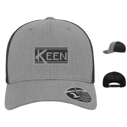 Mesh-Back Cap with Faux Leather Patch Standard Logo - Unisex Fit