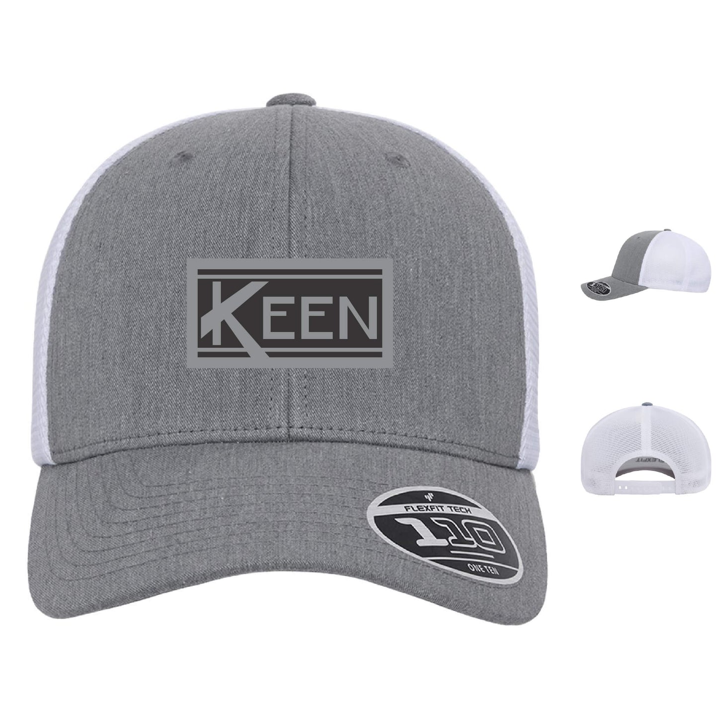Mesh-Back Cap with Faux Leather Patch Standard Logo - Unisex Fit