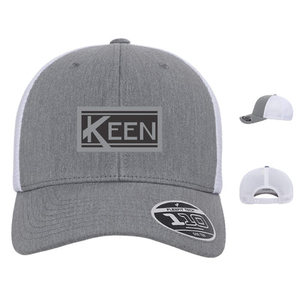 Mesh-Back Cap with Faux Leather Patch Standard Logo - Unisex Fit