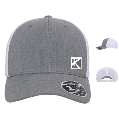 Mesh-Back Cap with Woven Patch Block K - Unisex Fit