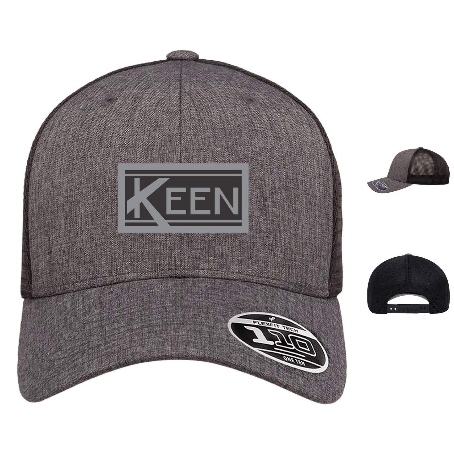 Mesh-Back Cap with Faux Leather Patch Standard Logo - Unisex Fit