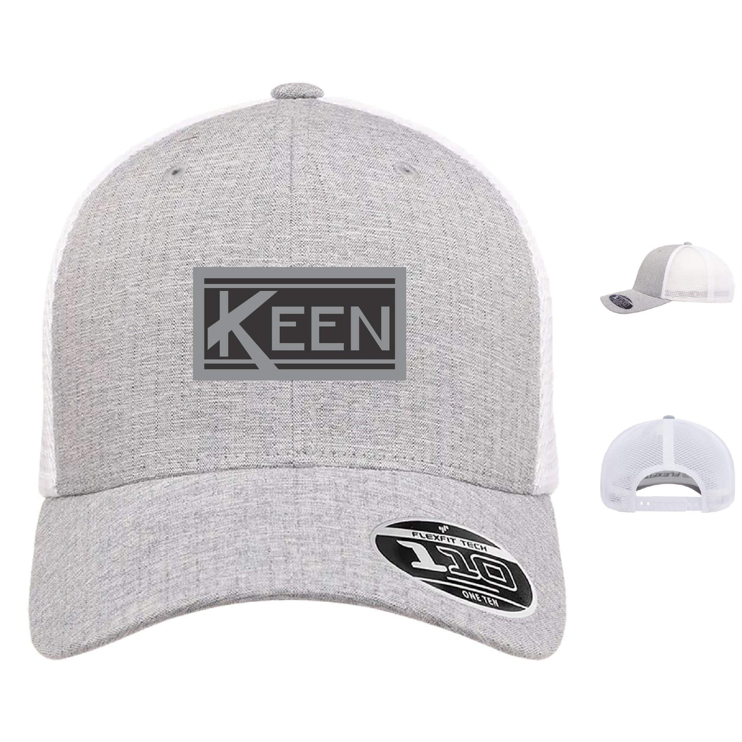 Mesh-Back Cap with Faux Leather Patch Standard Logo - Unisex Fit