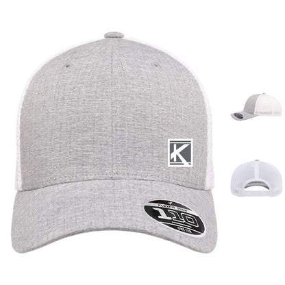 Mesh-Back Cap with Woven Patch Block K - Unisex Fit