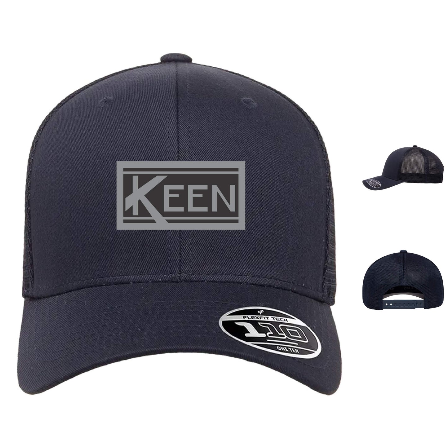 Mesh-Back Cap with Faux Leather Patch Standard Logo - Unisex Fit
