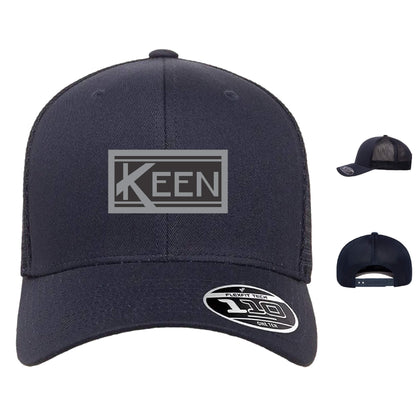 Mesh-Back Cap with Faux Leather Patch Standard Logo - Unisex Fit