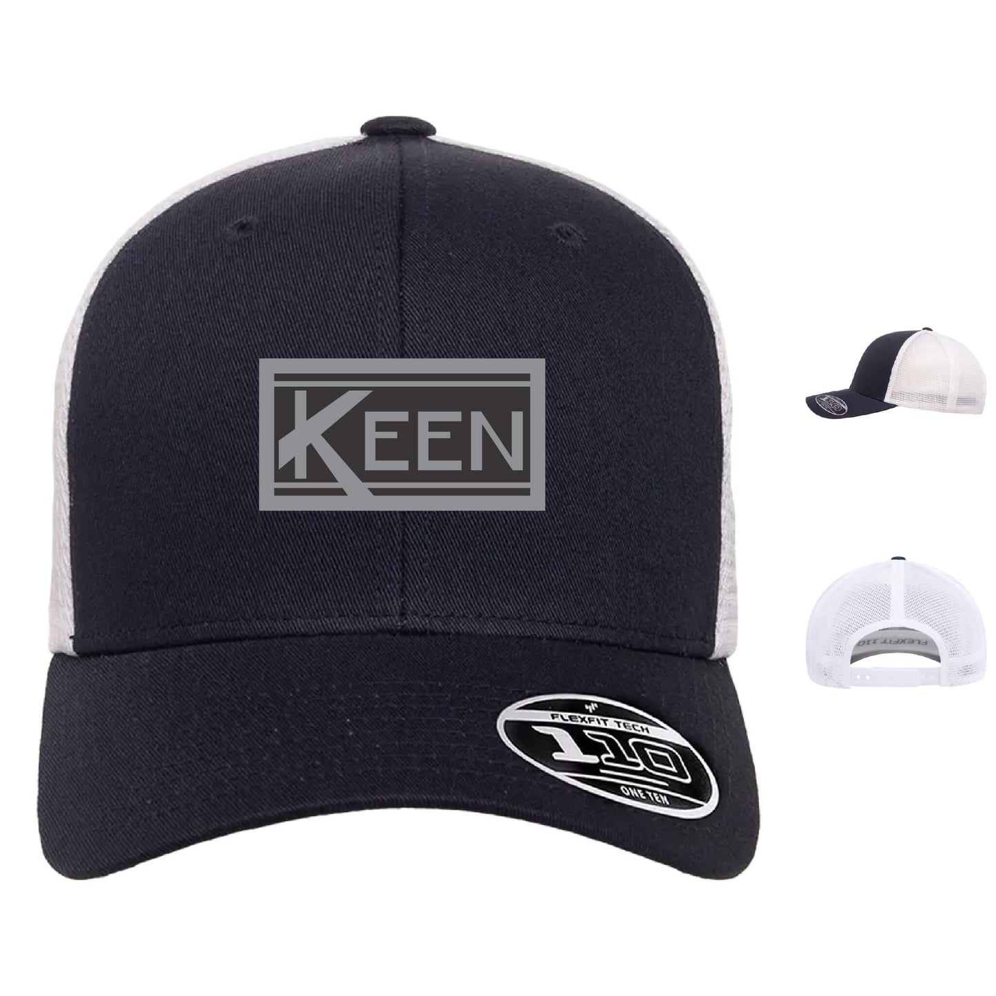 Mesh-Back Cap with Faux Leather Patch Standard Logo - Unisex Fit