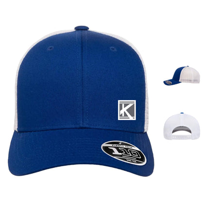 Mesh-Back Cap with Woven Patch Block K - Unisex Fit