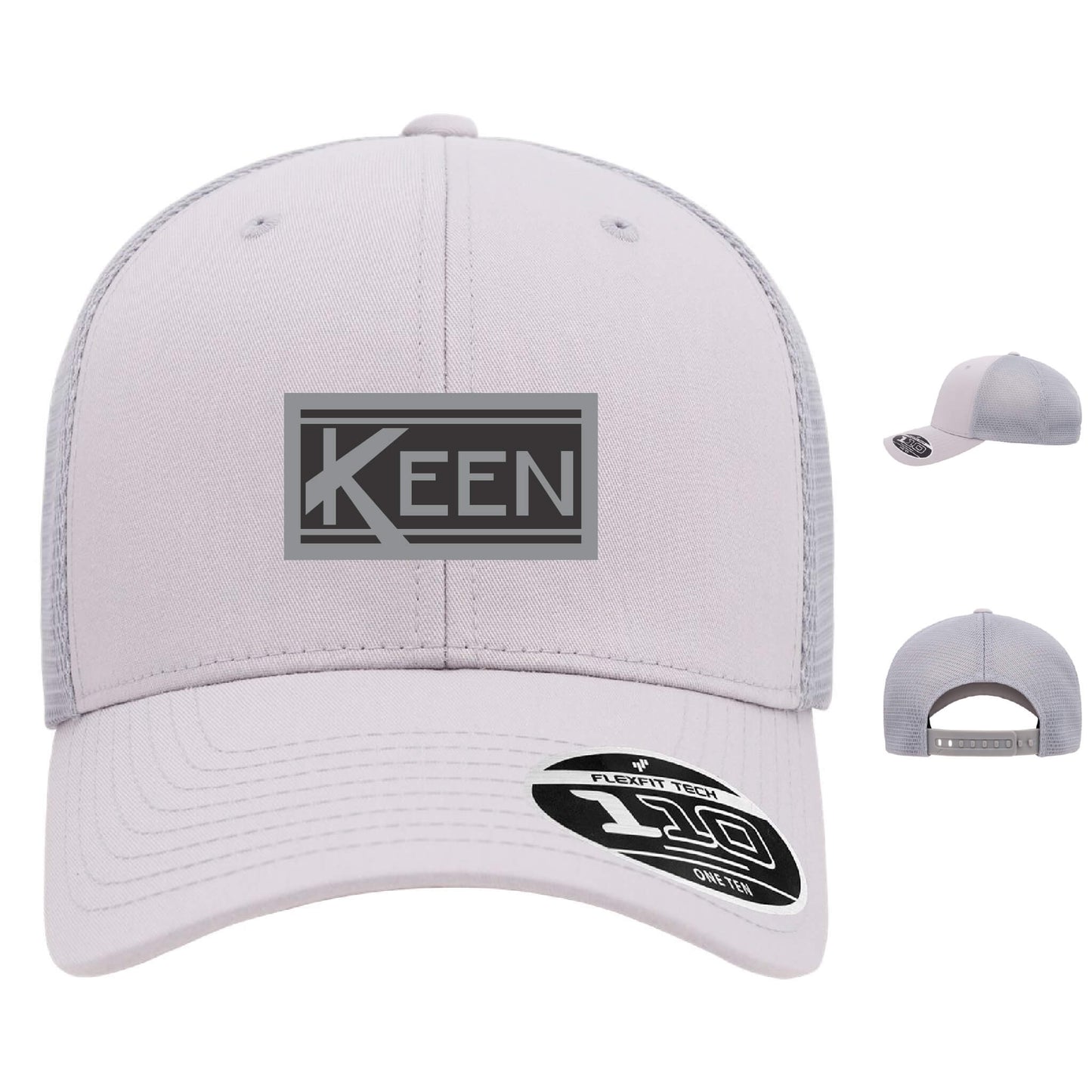Mesh-Back Cap with Faux Leather Patch Standard Logo - Unisex Fit