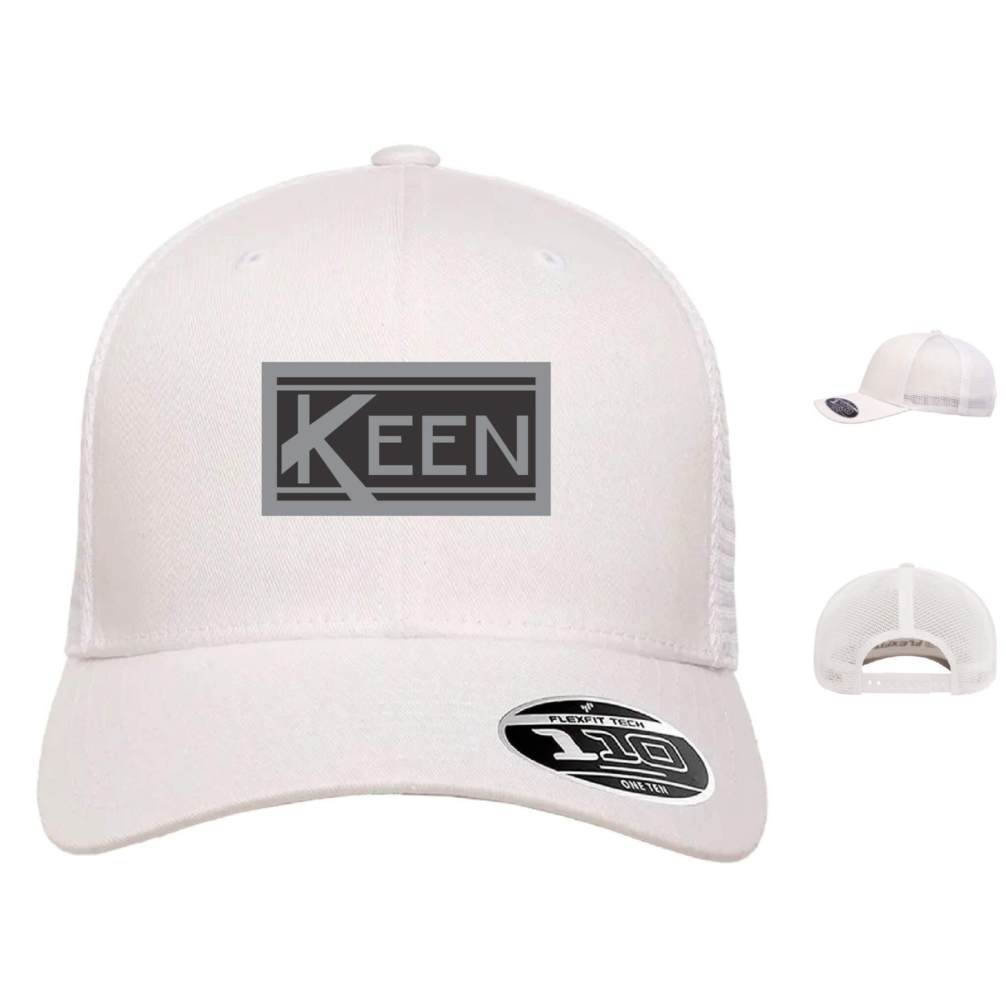 Mesh-Back Cap with Faux Leather Patch Standard Logo - Unisex Fit
