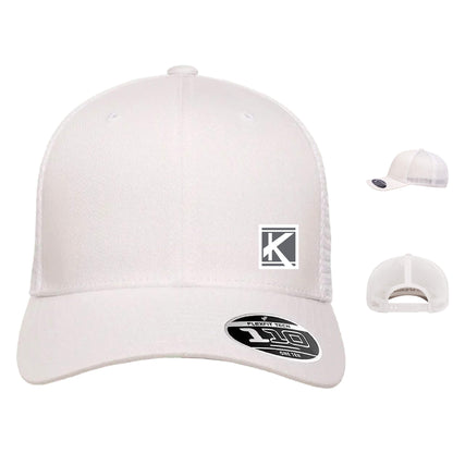 Mesh-Back Cap with Woven Patch Block K - Unisex Fit