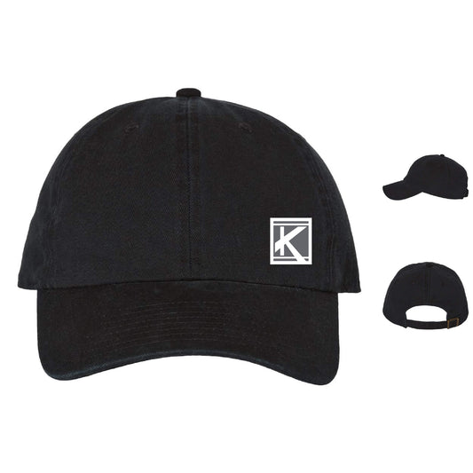Clean Up Cap with Woven Patch Block K - Unisex Fit