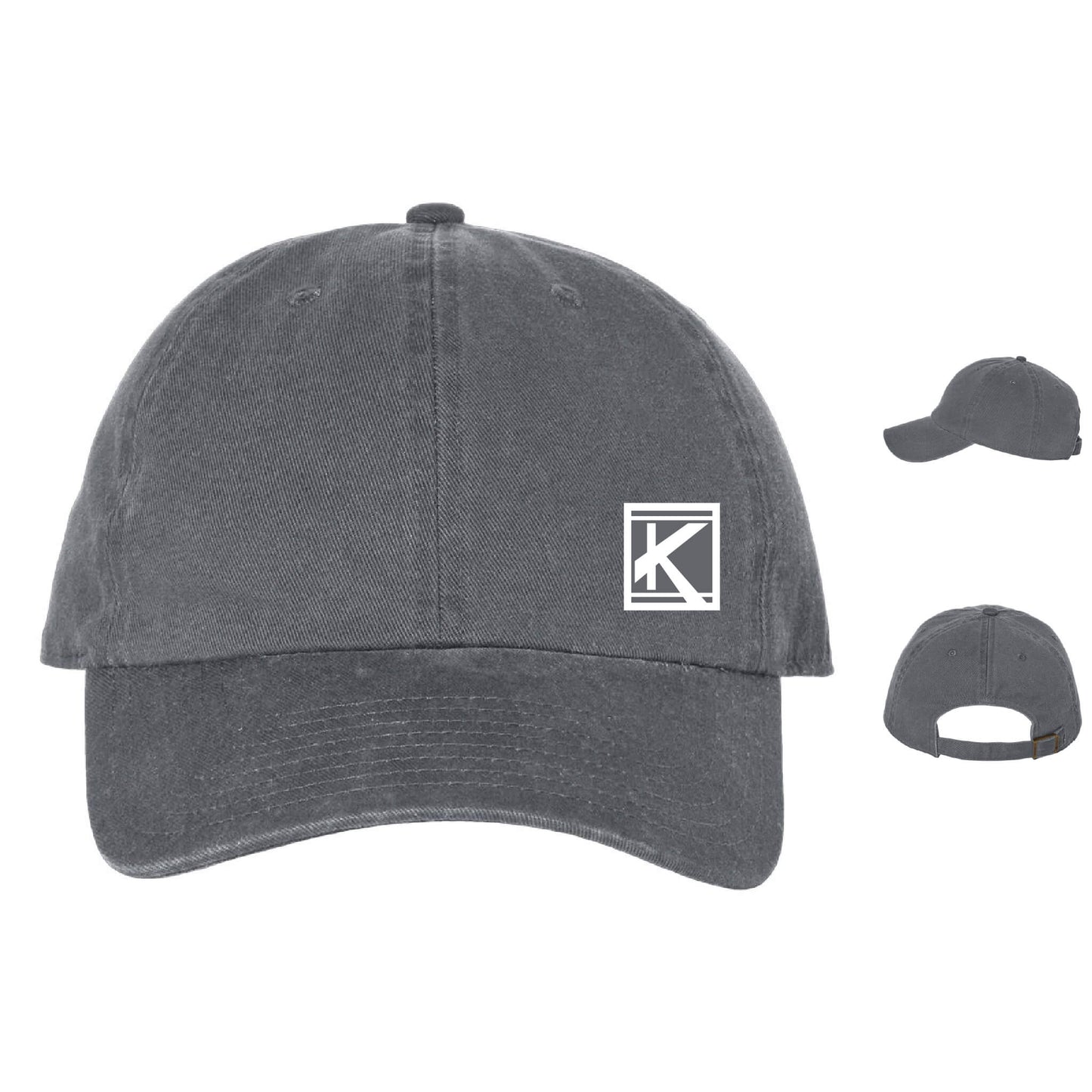 Clean Up Cap with Woven Patch Block K - Unisex Fit