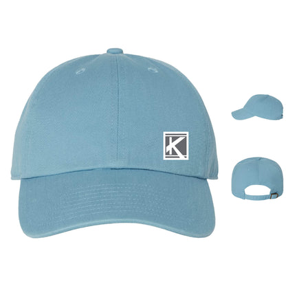 Clean Up Cap with Woven Patch Block K - Unisex Fit
