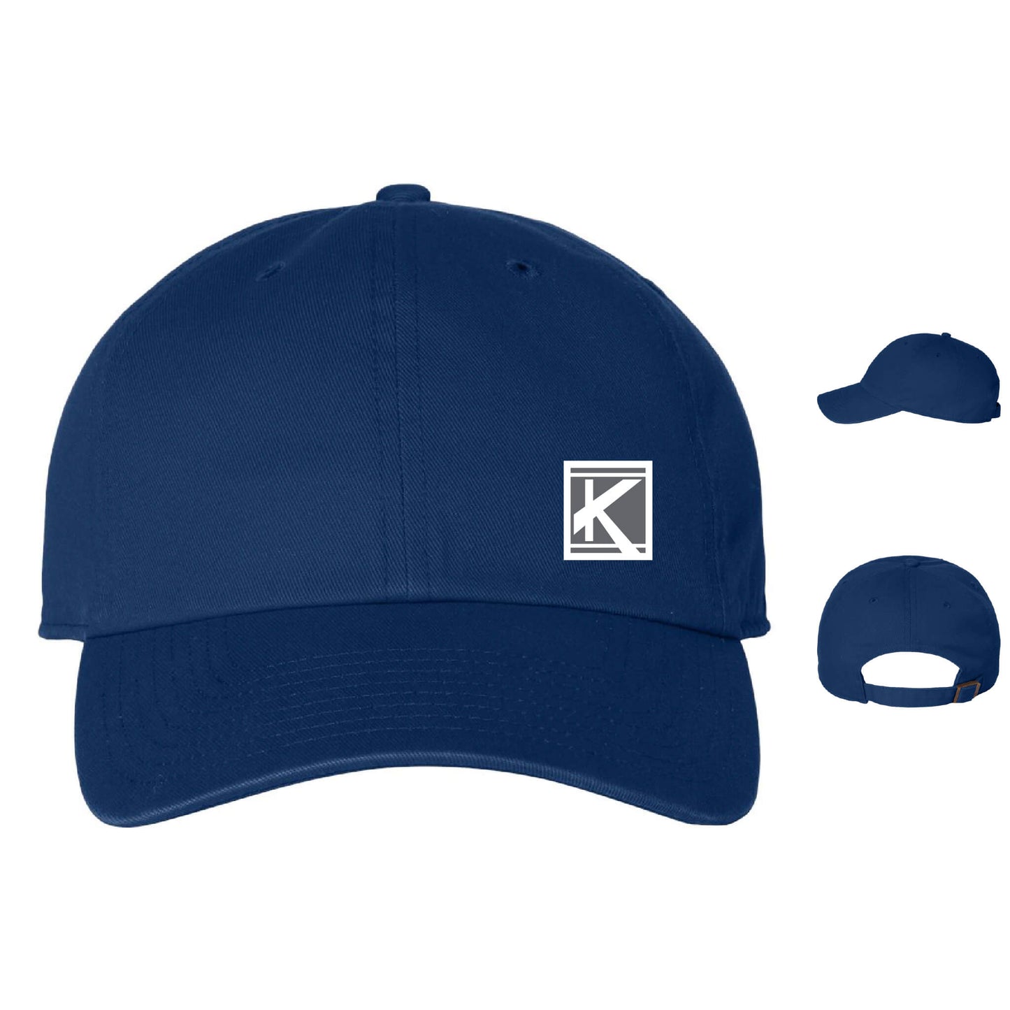 Clean Up Cap with Woven Patch Block K - Unisex Fit