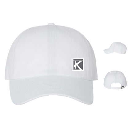 Clean Up Cap with Woven Patch Block K - Unisex Fit
