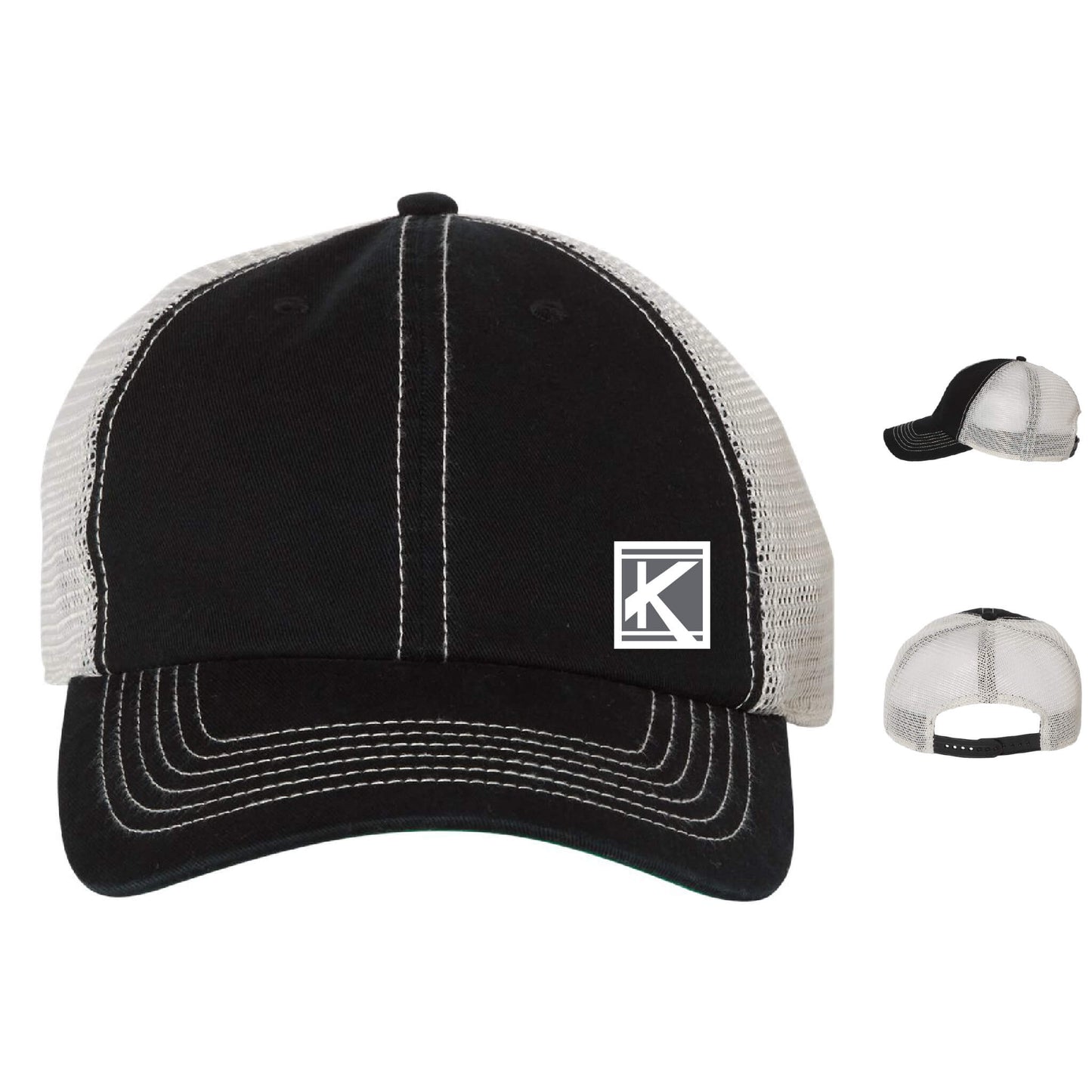 Trawler Cap with Woven Patch Block K - Unisex Fit