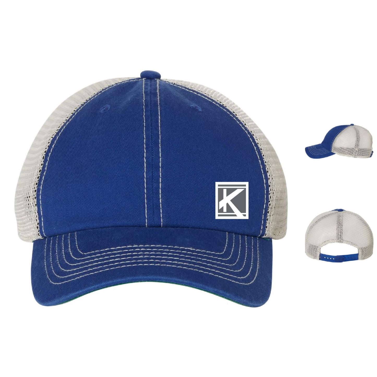 Trawler Cap with Woven Patch Block K - Unisex Fit
