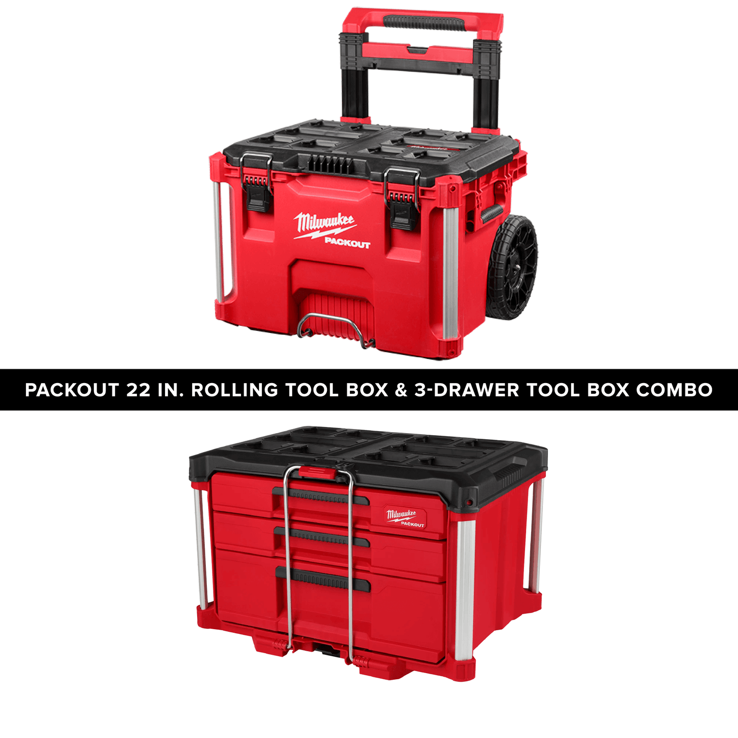 Packout 22" Rolling Tool Box & 3-Drawer Tool Box Combo